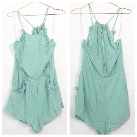 Homage LA Fringe Romper Open Back Like New Large RM-A - Picture 1 of 6